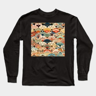 Traditional japanese fan pattern Long Sleeve T-Shirt